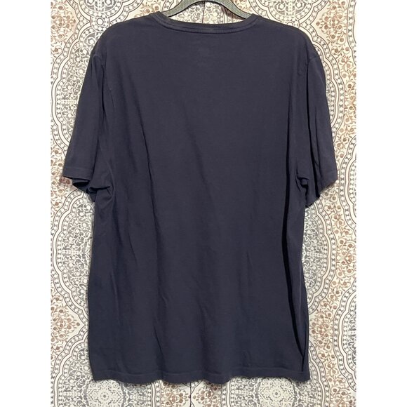 Michael Kors Mens Navy Blue Signature Logo Graphic T Shirt Xl - Picture 2 of 7